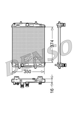 DRM21603 Chladič, chlazení motoru DENSO