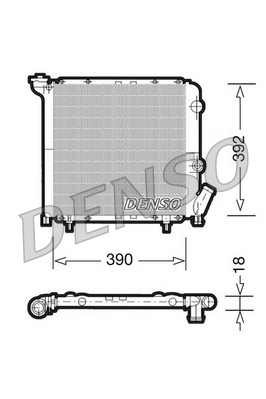 DRM23029 Chladič, chlazení motoru DENSO