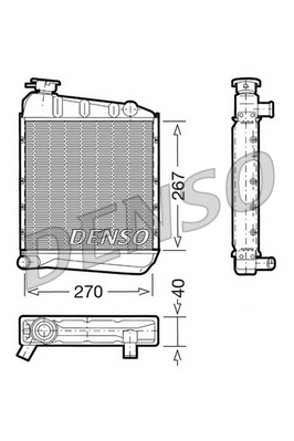 DRM24030 Chladič, chlazení motoru DENSO