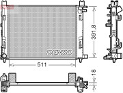 DRM37002 Chladič, chlazení motoru DENSO