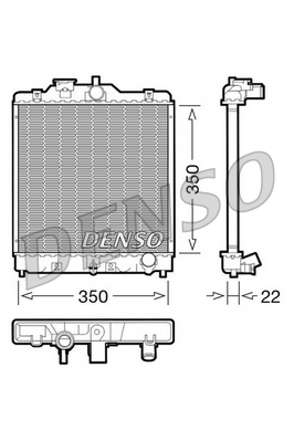 DRM40003 Chladič, chlazení motoru DENSO