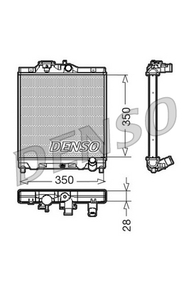 DRM40004 Chladič, chlazení motoru DENSO