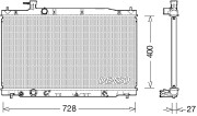 DRM40033 Chladič, chlazení motoru DENSO