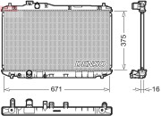 DRM40037 Chladič, chlazení motoru DENSO