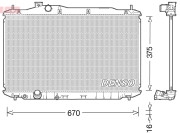 DRM40040 Chladič, chlazení motoru DENSO