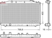 DRM40051 Chladič, chlazení motoru DENSO