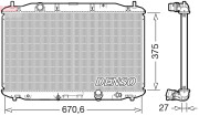 DRM40106 Chladič, chlazení motoru DENSO