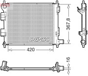 DRM41022 Chladič, chlazení motoru DENSO