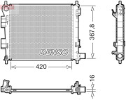 DRM41025 Chladič, chlazení motoru DENSO