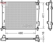 DRM43003 Chladič, chlazení motoru DENSO