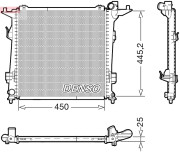 DRM43006 Chladič, chlazení motoru DENSO