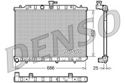 DRM46007 Chladič, chlazení motoru DENSO