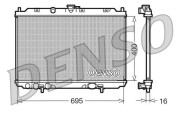 DRM46013 Chladič, chlazení motoru DENSO