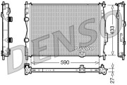 DRM46019 Chladič, chlazení motoru DENSO