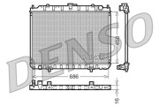 DRM46023 Chladič, chlazení motoru DENSO