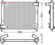 DRM46043 Chladič, chlazení motoru DENSO