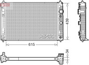 DRM46045 Chladič, chlazení motoru DENSO