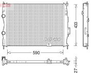 DRM46051 Chladič, chlazení motoru DENSO