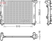 DRM46103 Chladič, chlazení motoru DENSO