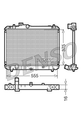 DRM47008 Chladič, chlazení motoru DENSO