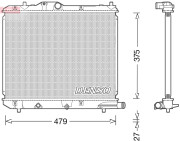 DRM47013 Chladič, chlazení motoru DENSO