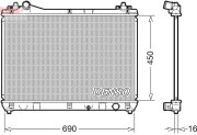 DRM47031 Chladič, chlazení motoru DENSO