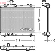 DRM47033 Chladič, chlazení motoru DENSO