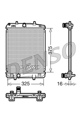 DRM50040 Chladič, chlazení motoru DENSO