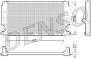 DRM50072 Chladič, chlazení motoru DENSO