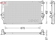 DRM50092 Chladič, chlazení motoru DENSO