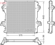 DRM50140 Chladič, chlazení motoru DENSO