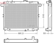 DRM51015 Chladič, chlazení motoru DENSO