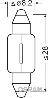 6430 OSRAM žárovka (řada ORIGINAL LINE 24V) | 24V 3W | 6430 ams-OSRAM