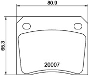 MGB521 Sada brzdových destiček, kotoučová brzda MINTEX