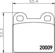 MDB1012 Sada brzdových destiček, kotoučová brzda MINTEX