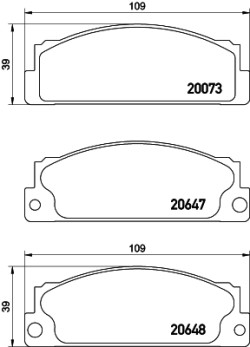 MDB1203 Sada brzdových destiček, kotoučová brzda MINTEX