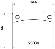 MGB533 Sada brzdových destiček, kotoučová brzda MINTEX