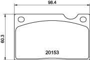 MGB576 Sada brzdových destiček, kotoučová brzda MINTEX