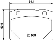 MDB1074 Sada brzdových destiček, kotoučová brzda MINTEX