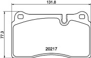 MDB2829 Sada brzdových destiček, kotoučová brzda MINTEX