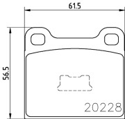 MDB1081 Sada brzdových destiček, kotoučová brzda MINTEX