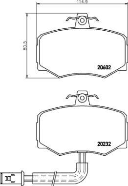 MGB421 Sada brzdových destiček, kotoučová brzda MINTEX