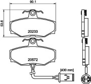 MGB412 Sada brzdových destiček, kotoučová brzda MINTEX