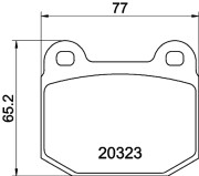 MDB1099 Sada brzdových destiček, kotoučová brzda MINTEX