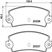 MDB1065 Sada brzdových destiček, kotoučová brzda MINTEX