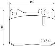 MDB1180 Sada brzdových destiček, kotoučová brzda MINTEX