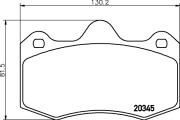 MDB3278 Sada brzdových destiček, kotoučová brzda MINTEX