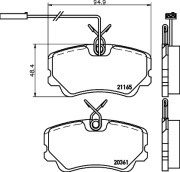 MDB1706 Sada brzdových destiček, kotoučová brzda MINTEX