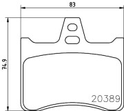 MDB1135 Sada brzdových destiček, kotoučová brzda MINTEX