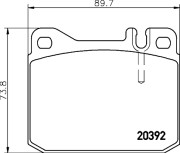 MDB1079 Sada brzdových destiček, kotoučová brzda MINTEX